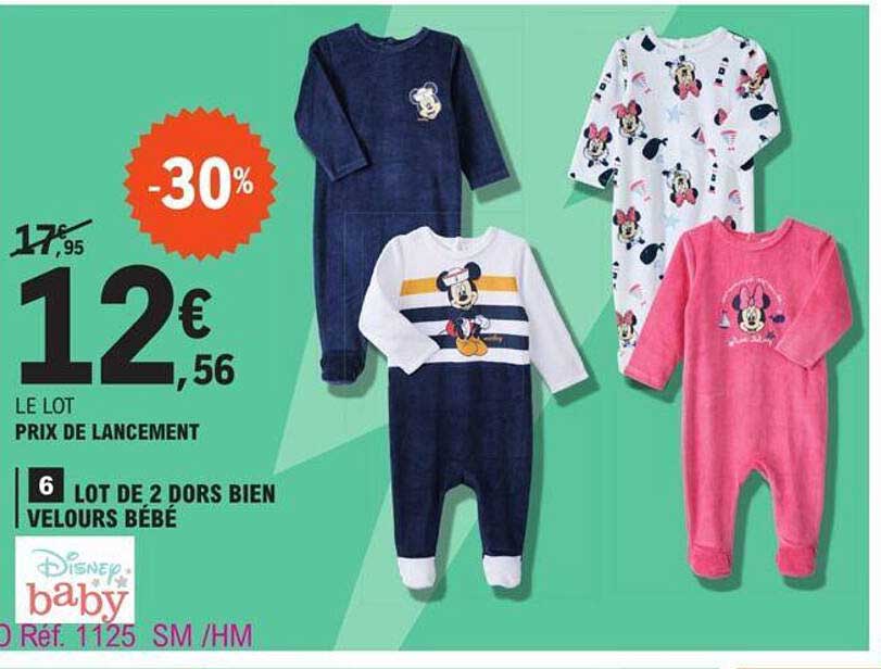 lot de 2 dors bien velours bébé