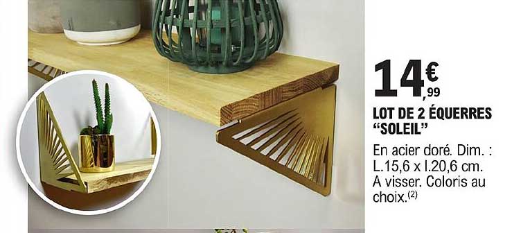 Lot De 2 équerres Soleil