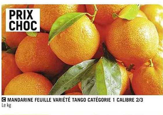 mandarine feuille variété tango