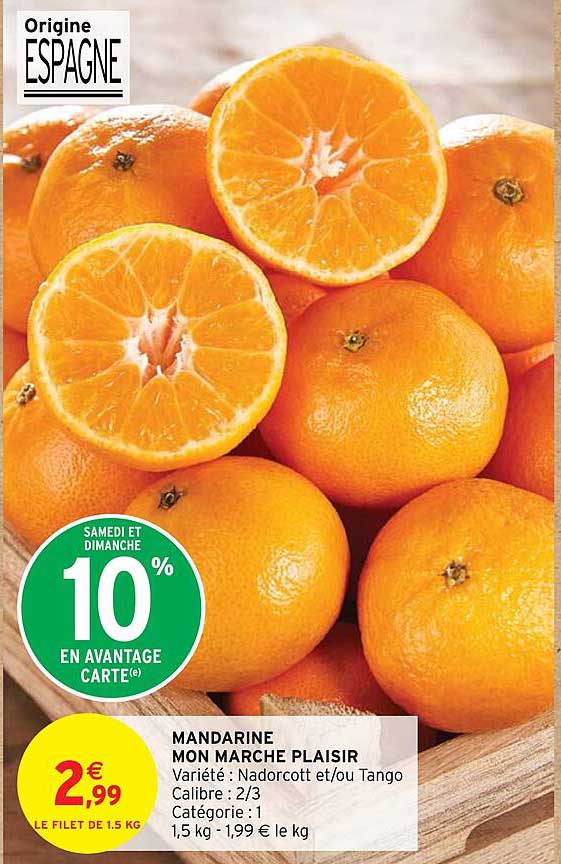 Mandarine Mon Marché Plaisir