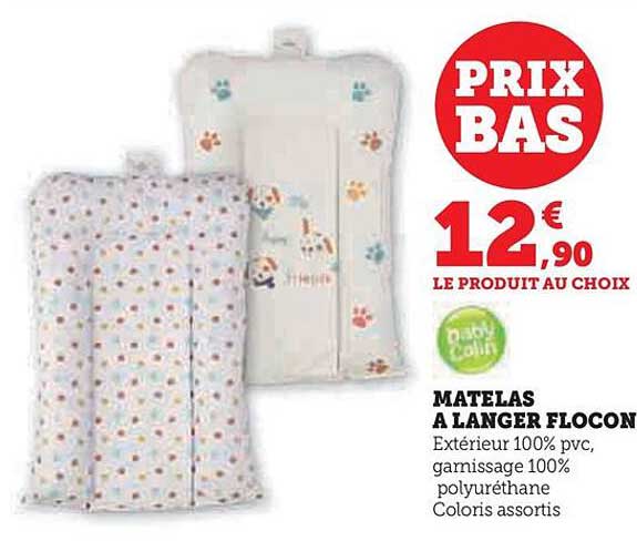 matelas à langer flocon