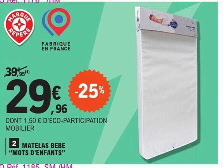 matelas bébé "mots d'enfants"