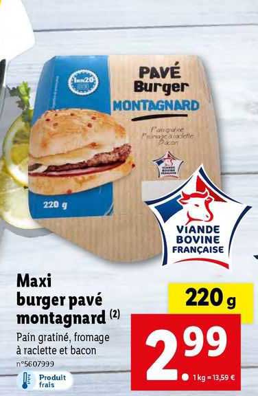 Maxi Burger Pavé Montagnard