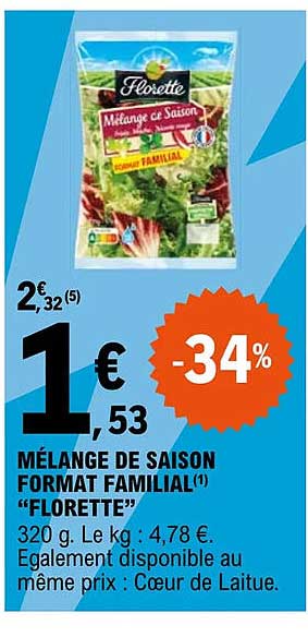 mélange de saison format familial florette