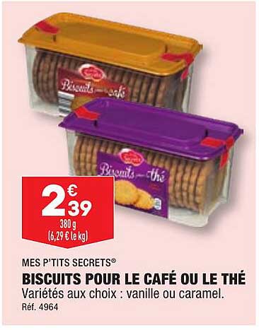 mes p'tits secrets biscuits pour le café ou le thé