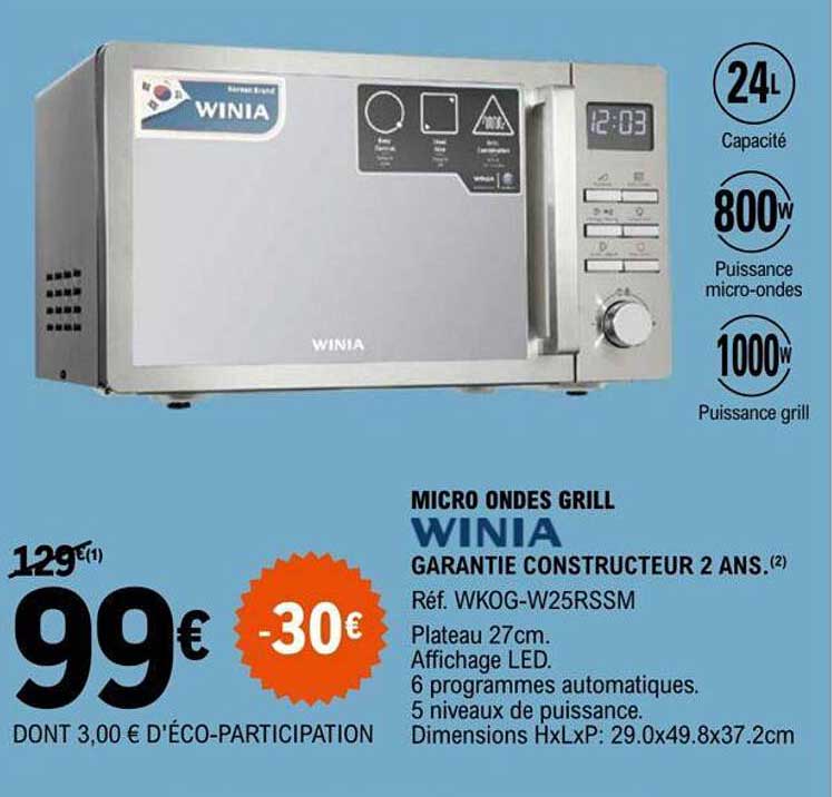micro ondes grill winia