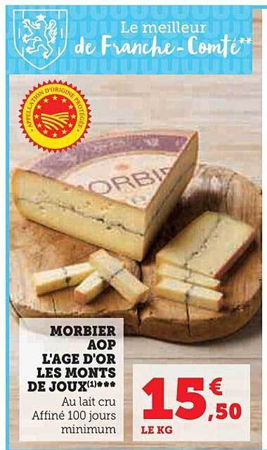 morbier aop l'age d'or les monts de joux