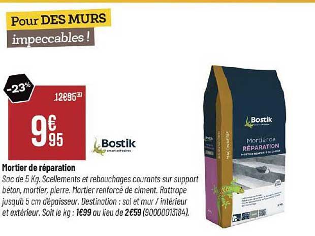Mortier De Réparation Bostik