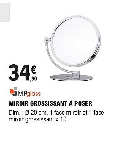 mpglass miroir grossissant à poser