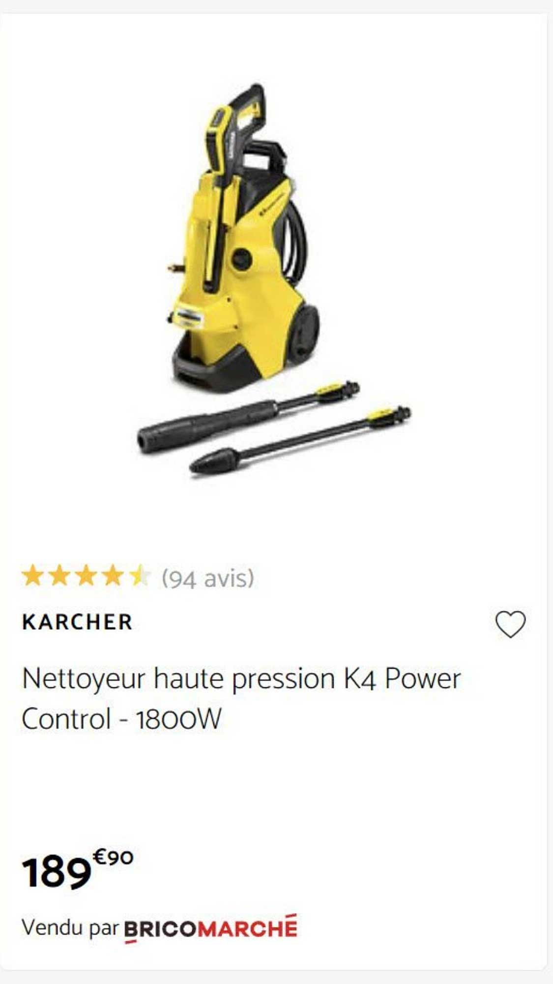 nettoyeur haute pression k4 power control - 1800 w kärcher