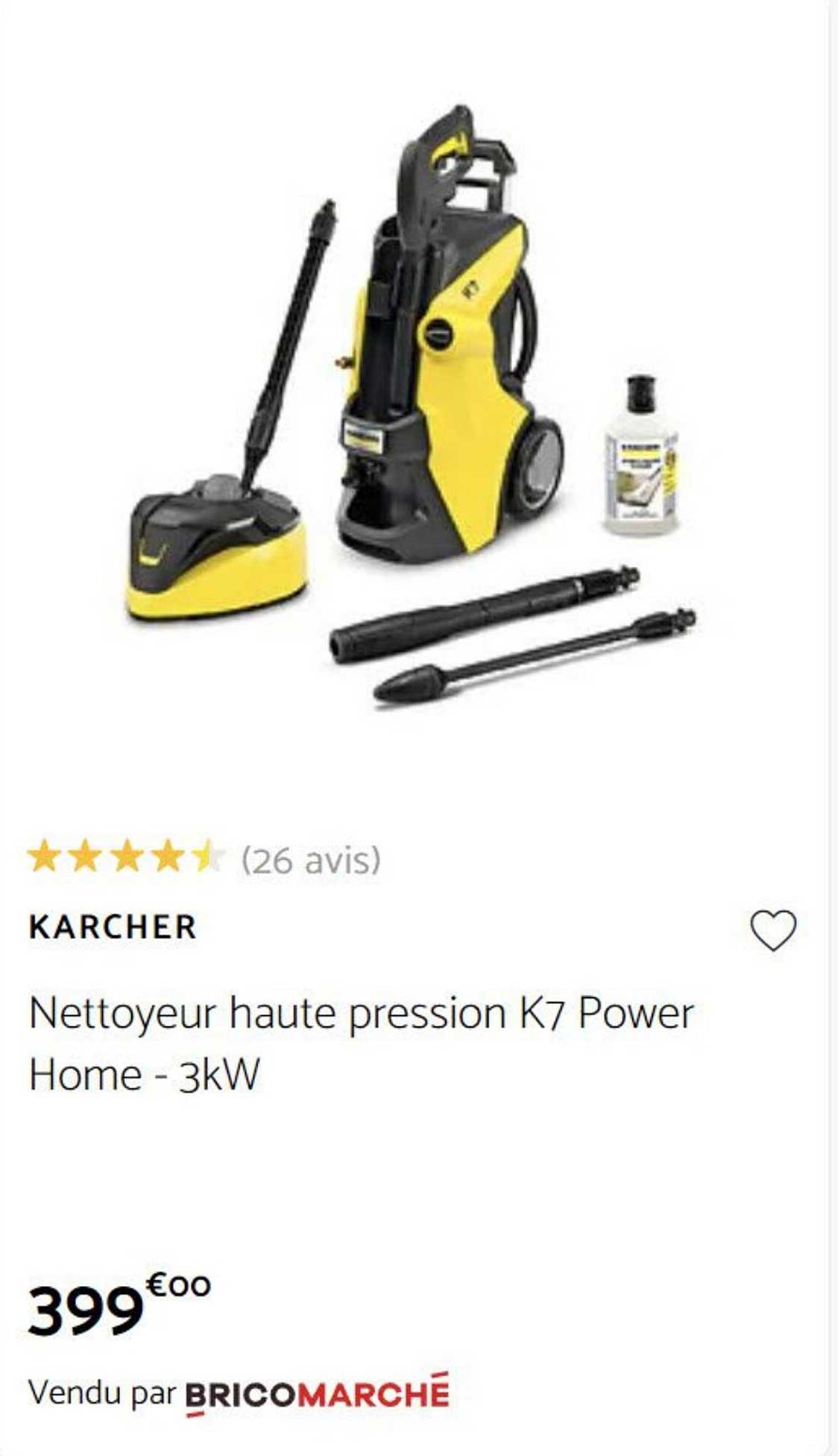 Nettoyeur Haute Pression K7 Power Home - 3 KW Kärcher