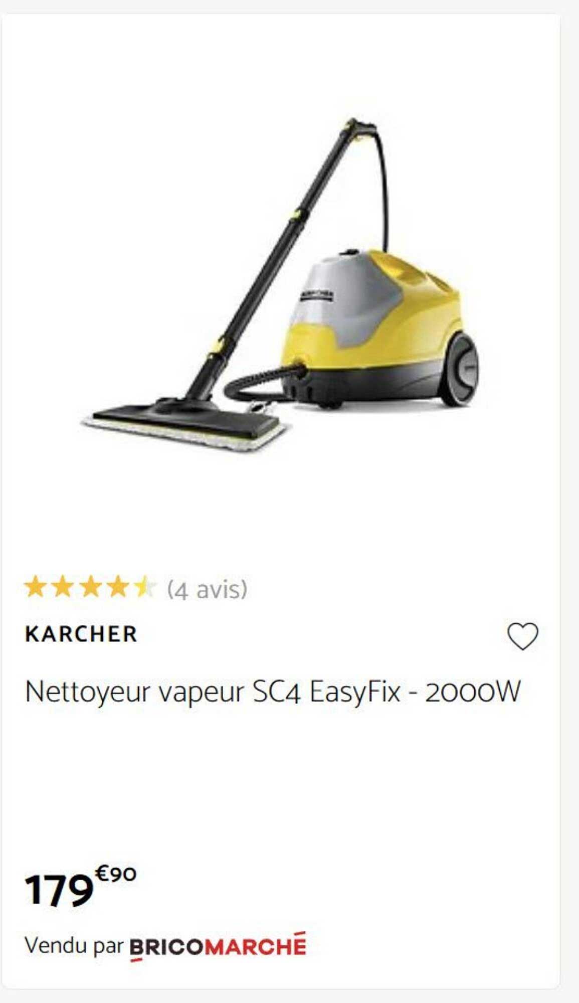 nettoyeur vapeur sc4 easyFix - 2000W kärcher