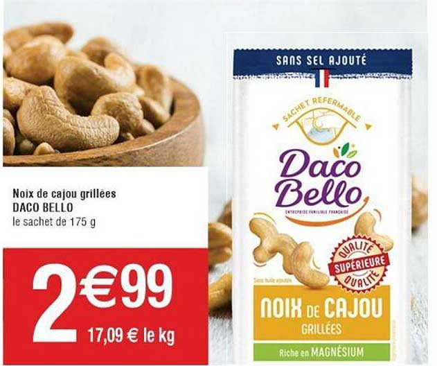 noix de cajou grillées daco bello