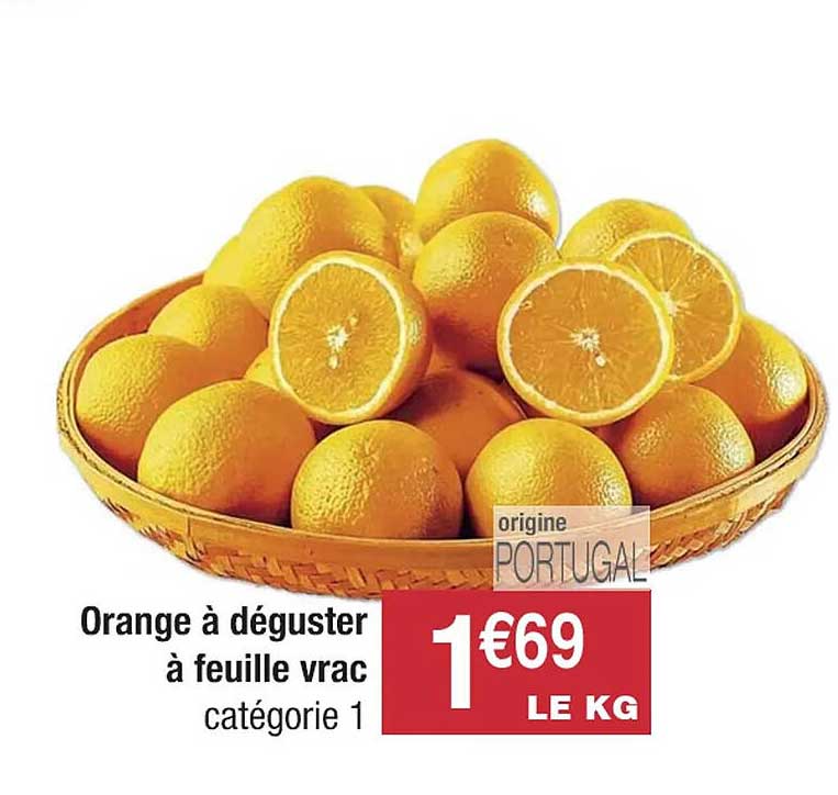 orange à déguster à feuille vrac