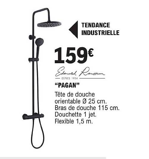 pagan tête de douche edouard rousseau