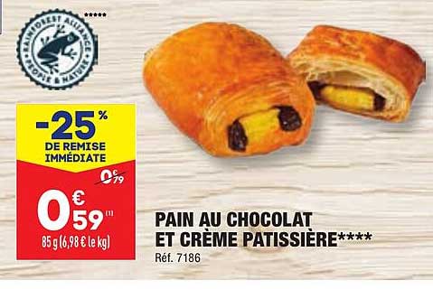 pain au chocolat et crème patissière