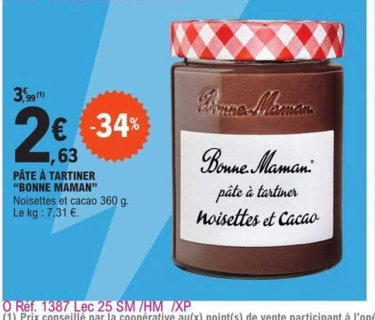 pâte à tartiner bonne maman