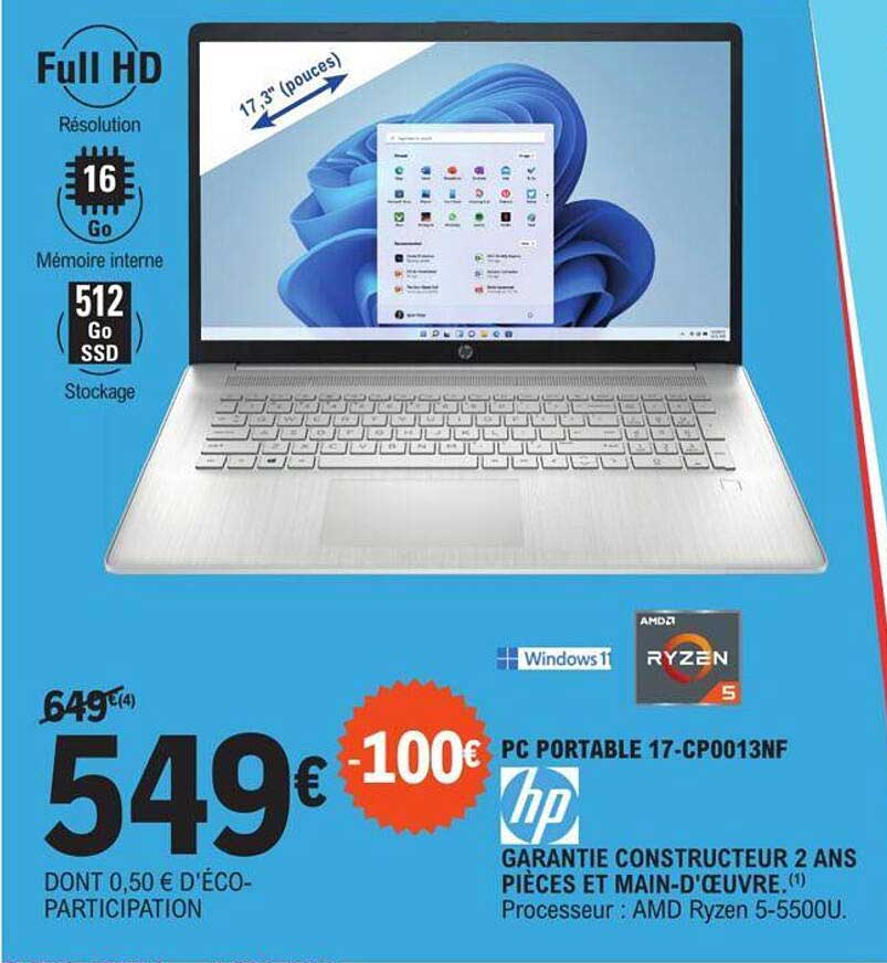 Pc Portable 17-cp0013nf Hp