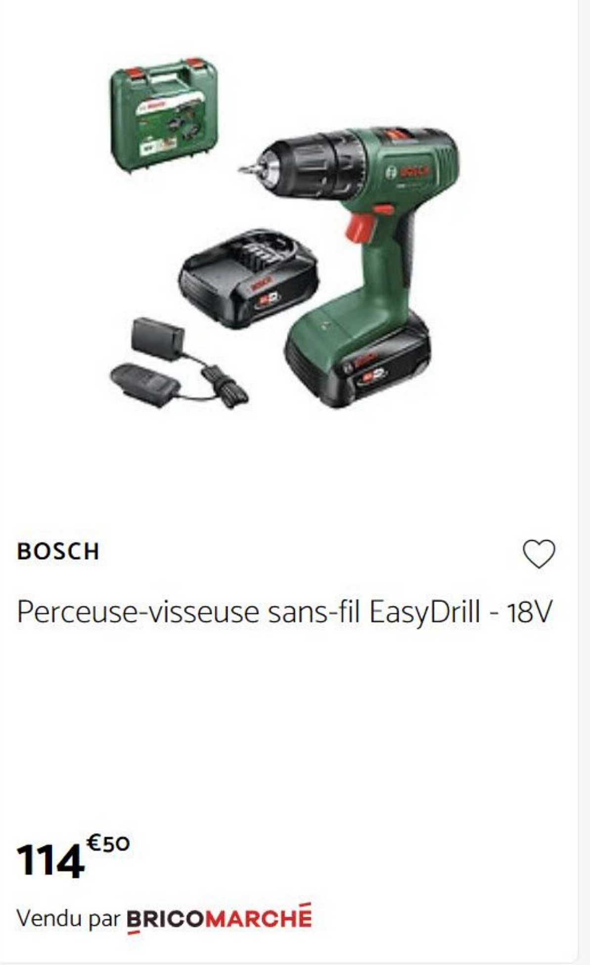 perceuse-visseuse sans-fil easyDrill - 18 v bosch