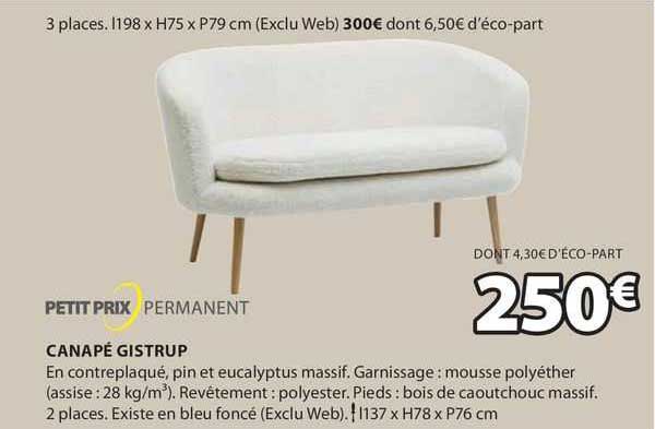petit prix permanent canapé gistrup