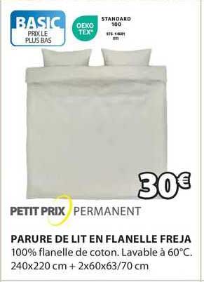 petit prix permanent parure de lit en flanelle freja