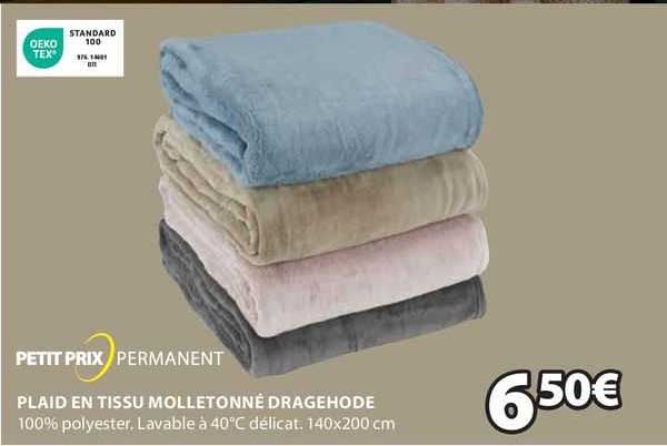 petit prix permanent plaid en tissu molletonné dragehode