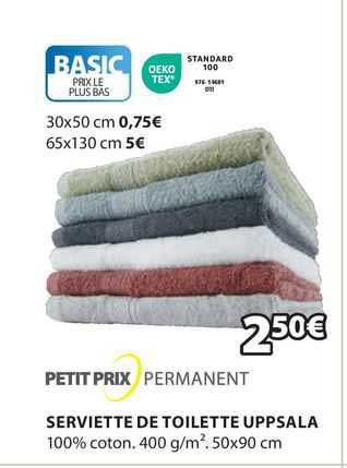 petit prix permanent serviete de toilette uppsala