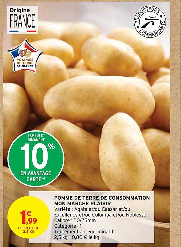 pomme de terre de consommation mon marché plaisir