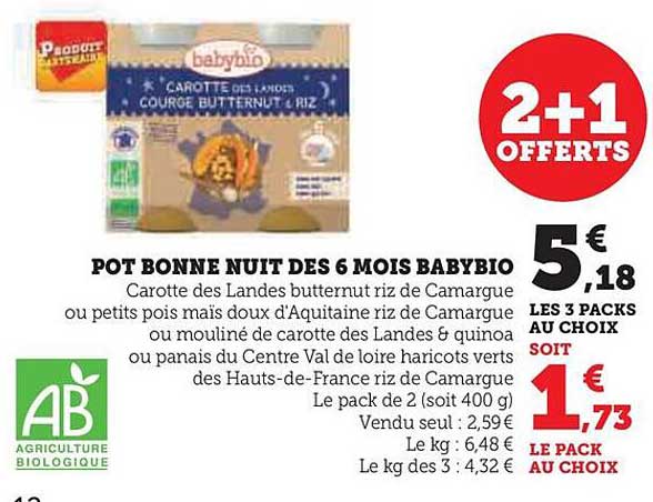 pot bonne nuit dès 6 mois babybio