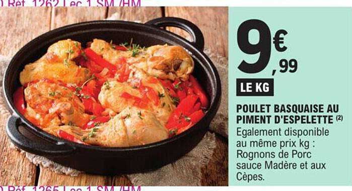 poulet basquaise au piment d'espelette