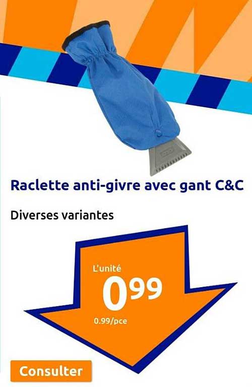 raclette anti-givre avec gant c&c