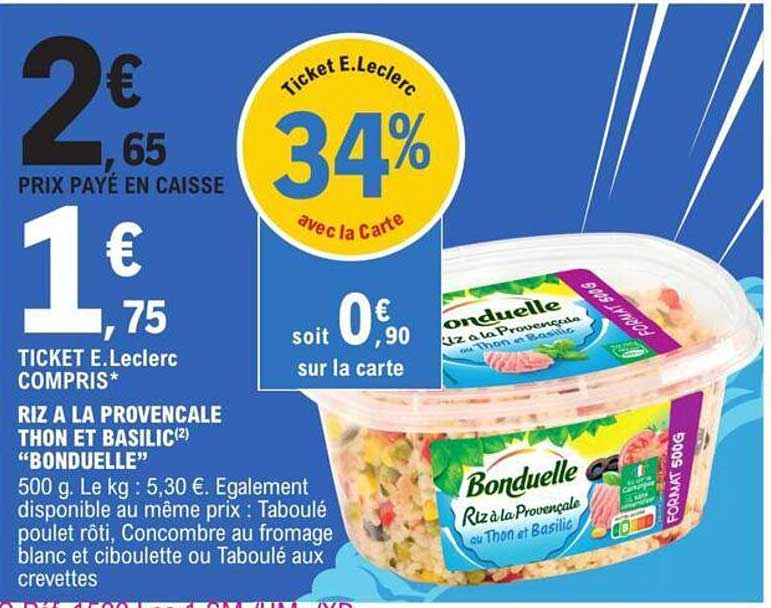 Riz à La Provençale Thon Et Basilic Bonduelle