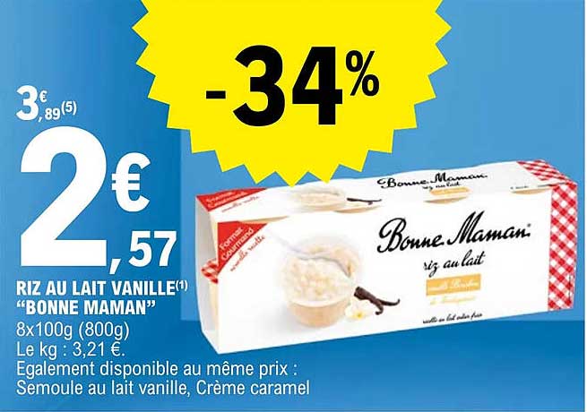 Riz Au Lait Vanille Bonne Maman