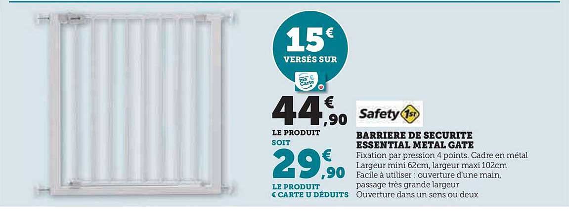 safety barrière de sécurité essential metal gate