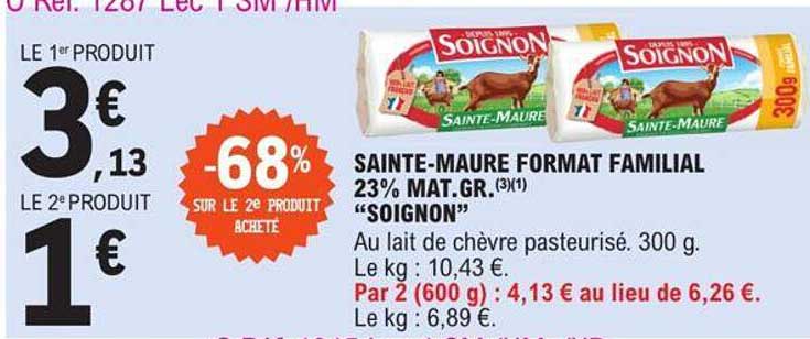 sainte-maure format familial 23% mat. gr. soignon