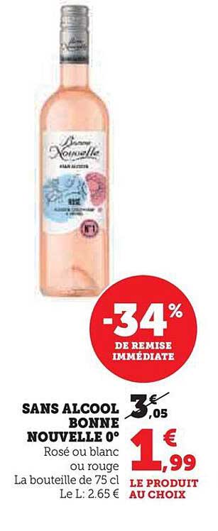 sans alcool bonne nouvelle 0°