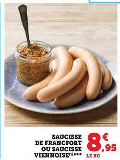 saucisse de francfort ou saucisse viennoise