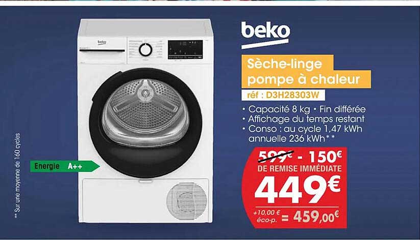 sèche-linge pompe à chaleur beko
