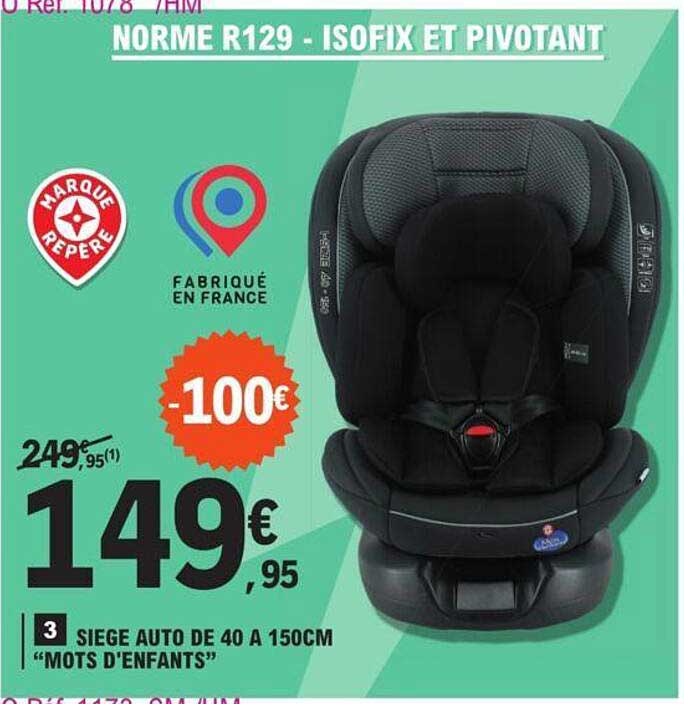 Siège Auto De 40 à 150cm "mots D'enfants"