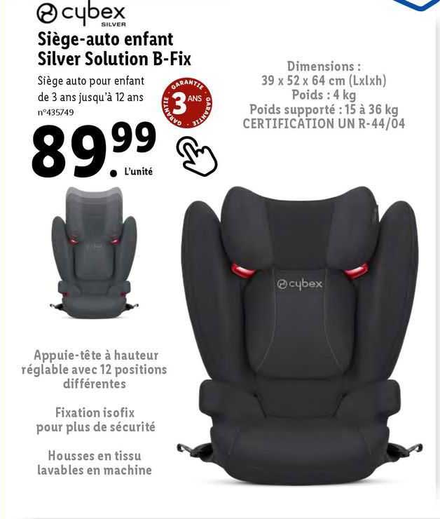 siège-auto enfant silver solution b-fix  cybex