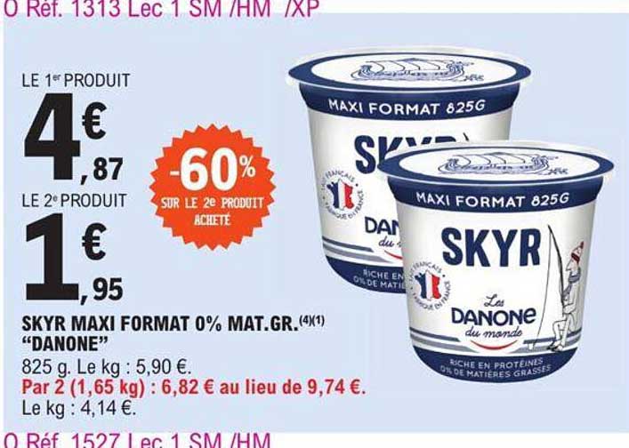 skyr maxi format 0% mat. gr. "danone"