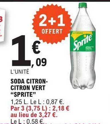 soda citron-citron vert sprite