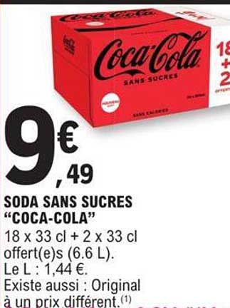 soda sans sucres coca-cola