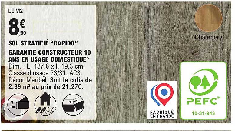 sol stratifié "rapido"