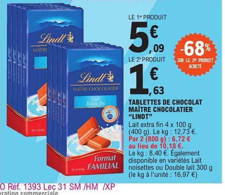 Tablettes De Chocolat Maître Chocolatier Lindt