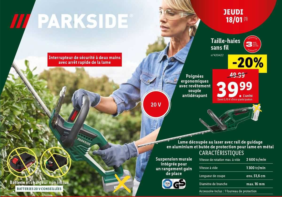 taille-haies sans fil parkside