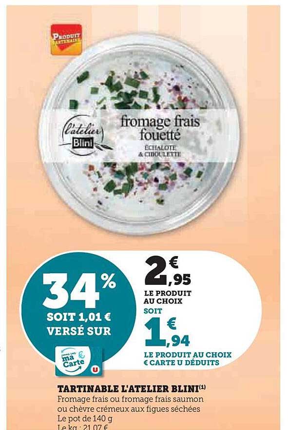 tartinable l'atelier blini