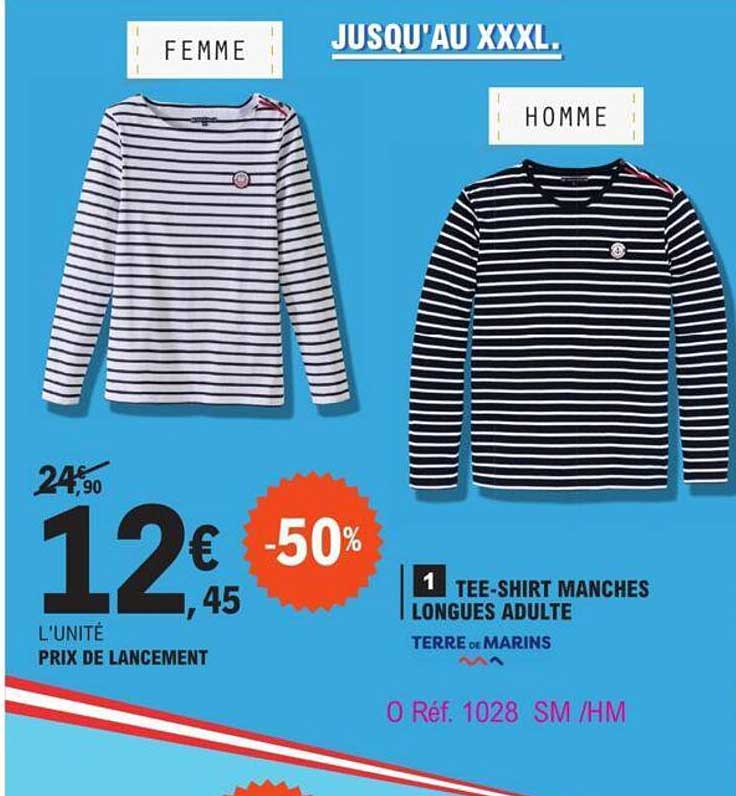 tee-shirt manches longues adultes terre de marins