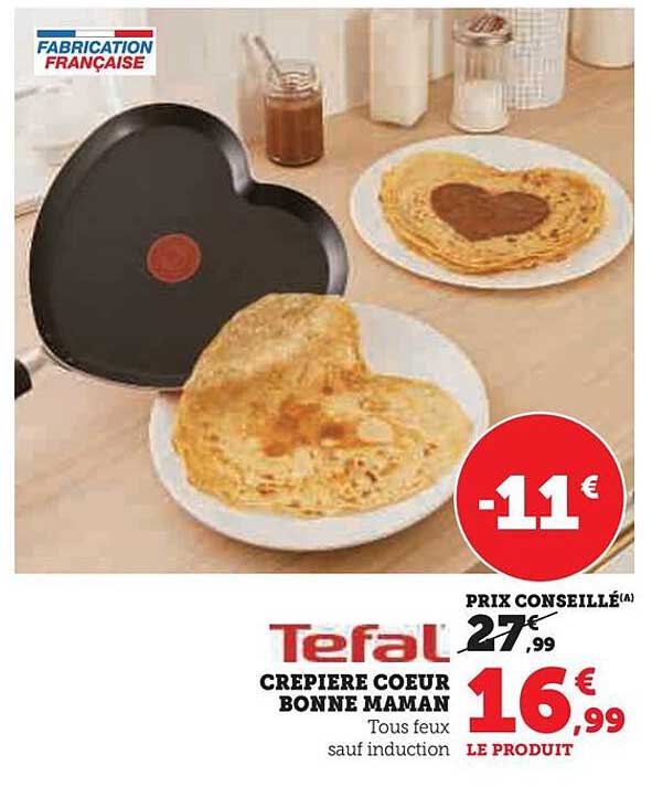 tefal crepière cœur bonne maman