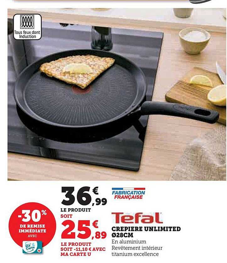 tefal crêpière unlimited ø28cm